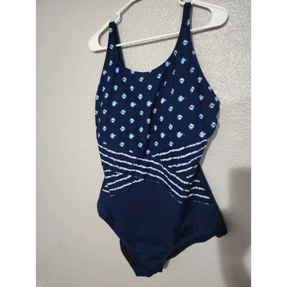 Gabar navy blue one piece bathing suit